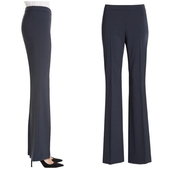 Boss Hugo Boss NWT Tulea Side Zip Tropical Stretch Wool Trousers Size 6 Navy - Picture 2 of 14